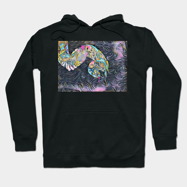 Python 12 Hoodie by Mr. Leon Artwork